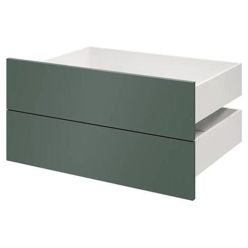 Lot De 2 Tiroirs Vert Forêt Atomia L. 75 X P. 58 Cm
