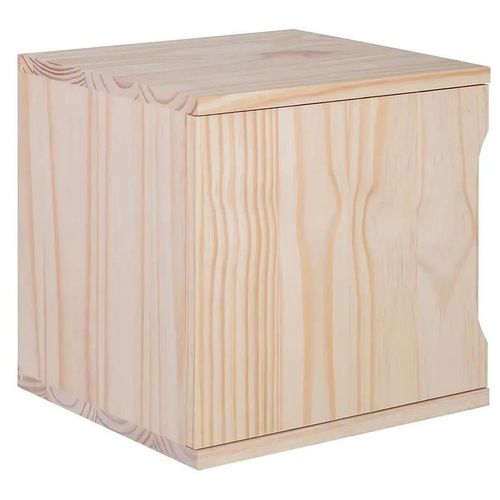 Bloc Avec Porte En Pin Massif Pour Étagère Cube