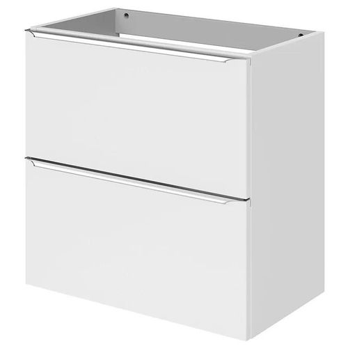 Meuble Sous Vasque Faible Profondeur À Suspendre Goodhome Imandra Blanc Brillant L. 60 X H. 60 X P. 36 Cm