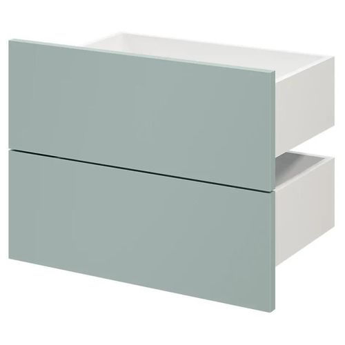 Lot De 2 Tiroirs Goodhome Atomia Bleu Aqua H. 18,5 X L. 37,2 X P. 30 Cm