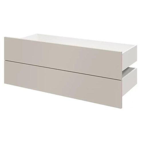 Lot De 2 Tiroirs Goodhome Atomia Beige Cachemire H. 18,5 X L. 99,7 X P. 39 Cm