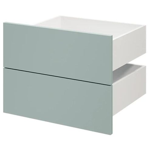 Lot De 2 Tiroirs Goodhome Atomia Bleu Aqua H. 18,5 X L. 49,7 X P. 39 Cm