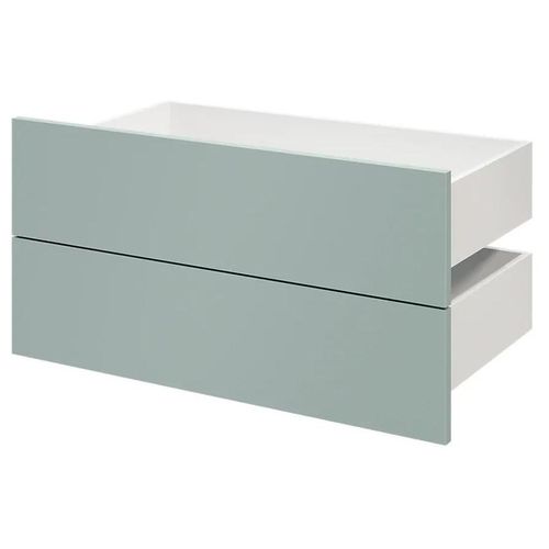 Lot De 2 Tiroirs Goodhome Atomia Bleu Aqua H. 18,5 X L. 74,7 X P. 39 Cm