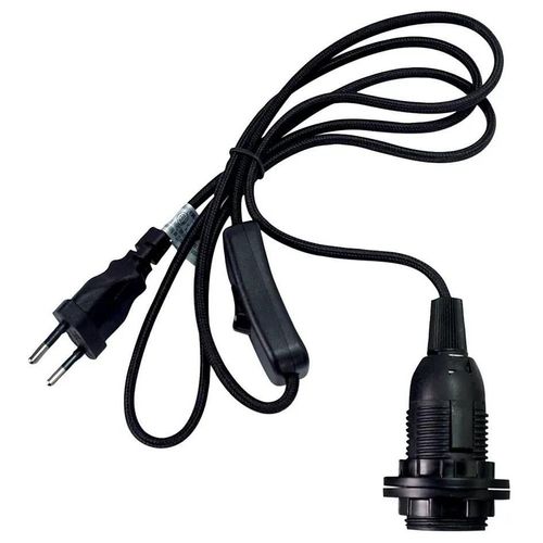 Kit Cordon Pré-Équipés Avec Douille E14 Tibelec 1,5m Noir