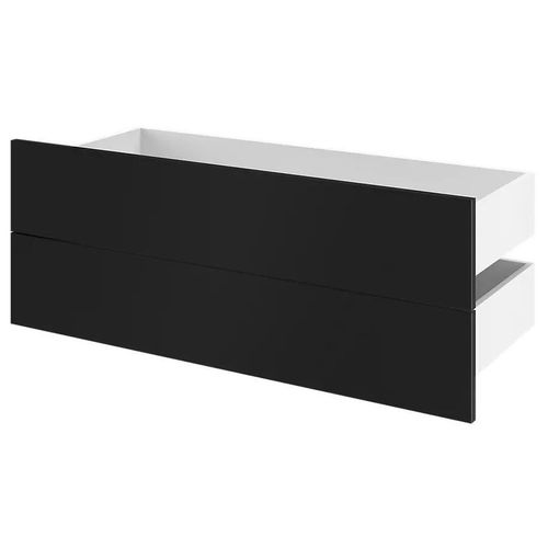 Lot De 2 Tiroirs Goodhome Atomia Noir H. 18,45 X L. 99,7 X P. 40,7 Cm
