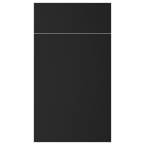 Façade De Cuisine 1 Porte Et 1 Tiroir Stevia Noir Mat L. 40 Cm X H. 72 Cm Goodhome