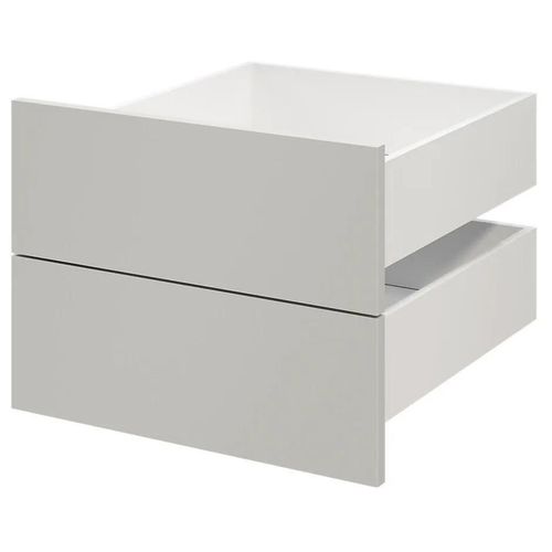 Lot De 2 Tiroirs Goodhome Atomia Gris Clair H. 18,5 X L. 49,7 X P. 50 Cm