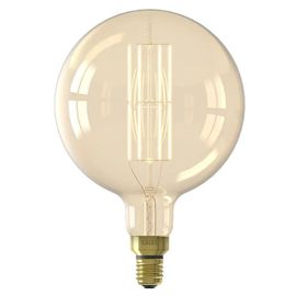 Ampoule Led À Filament Linéaire Calex E27 Globe 1100lm Blanc Chaud Verre Ambré