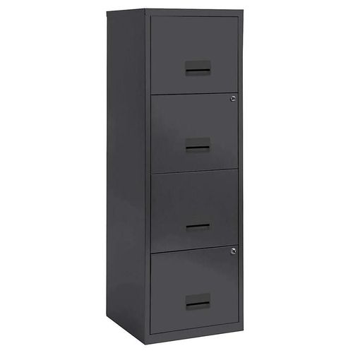 Classeur Pour Dossiers Suspendus En Métal Anthracite Snor 4 Tiroirs H. 126 X L. 40 X P. 41 Cm