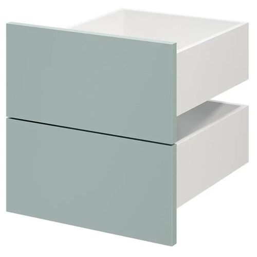 Lot De 2 Tiroirs Goodhome Atomia Bleu Aqua H. 18,5 X L. 37,2 X P. 39 Cm