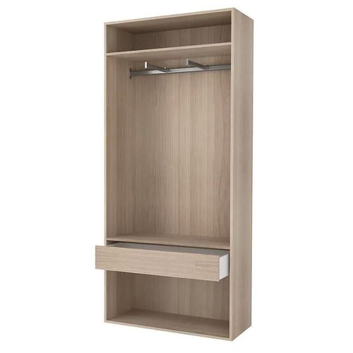 Dressing Ouvert Décor Chêne Goodhome Atomia H. 225 Cm X L. 100 Cm X P. 45 Cm
