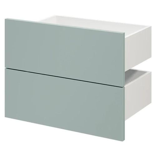 Lot De 2 Tiroirs Goodhome Atomia Bleu Aqua H. 18,5 X L. 49,7 X P. 30 Cm
