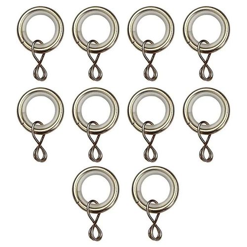 10 anneaux pour barre à rideau Nisis GoodHome ¿24mm doré