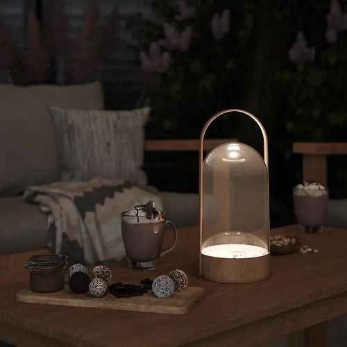 Lampe Décorative Led Intégrée Usb Quamino 200lm 2.7w Ip44 Effet Bois