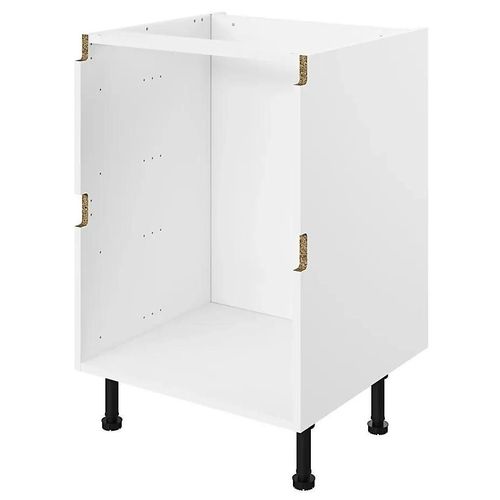 Caisson Bas De Cuisine À 2 Casseroliers Blanc L. 80 Cm Caraway Innovo Goodhome