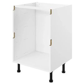 Caisson Bas De Cuisine À 2 Casseroliers Blanc L. 80 Cm Caraway Innovo Goodhome