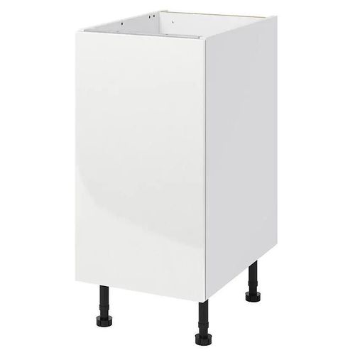 Meuble Bas De Cuisine Avec 1 Porte Goodhome Stevia Blanc Brillant L. 40 X H. 72 Cm