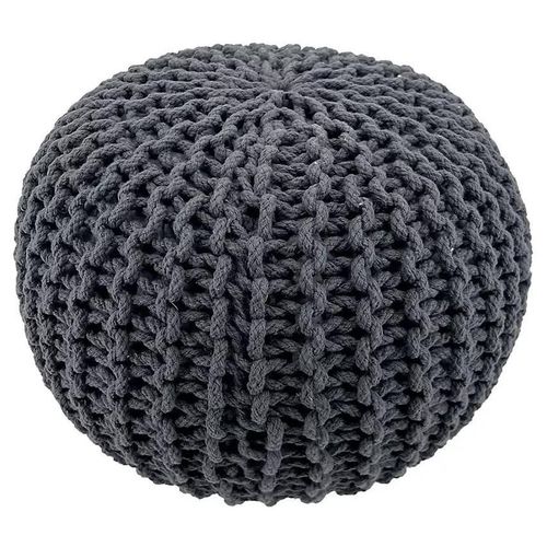 Pouf Tricot Ornami L.40 X H.30 Cm Gris
