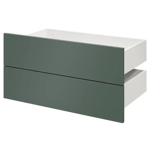 Lot De 2 Tiroirs Vert Forêt Atomia L. 75 X P. 45 Cm
