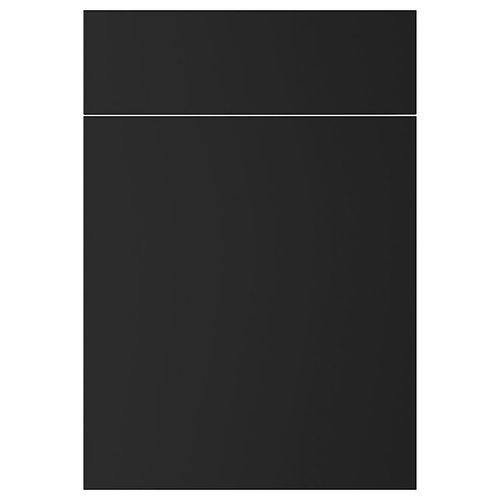 Façade De Cuisine 1 Porte Et 1 Tiroir Stevia Noir Mat L. 50 Cm X H. 72 Cm Goodhome