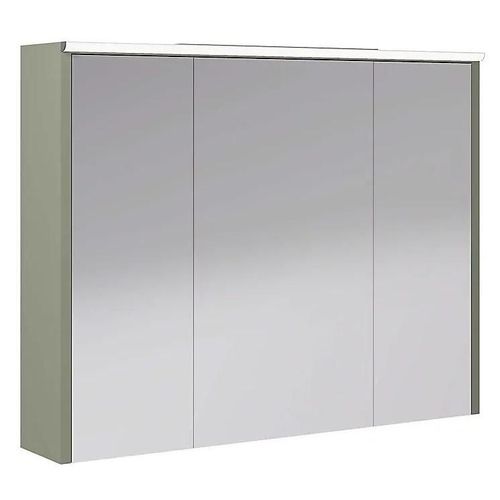 Armoire De Salle De Bains Éclairante Avec Miroir Archi Fougère Mat 90 Cm