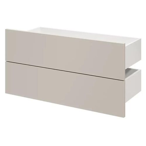 Lot De 2 Tiroirs Goodhome Atomia Beige Cachemire H. 18,5 X L. 74,7 X P. 30 Cm