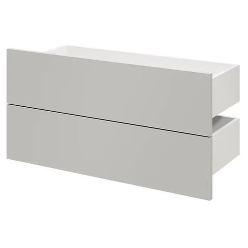 Lot De 2 Tiroirs Goodhome Atomia Gris Clair H. 18,5 X L. 74,7 X P. 30 Cm