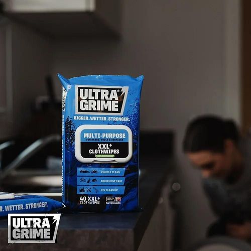 40 lingettes multi-usages premium XXL UltraGrime L.38 x l.25 cm