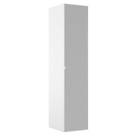 Armoire Penderie Blanche Avec Miroir Goodhome Atomia H. 225 X L. 50 X P. 58 Cm