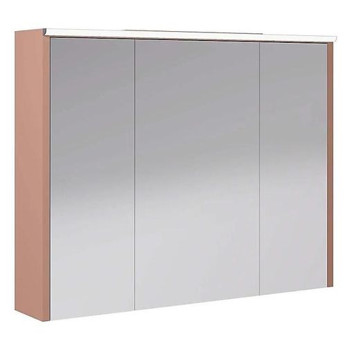 Armoire De Salle De Bains Éclairante Avec Miroir Archi Terracotta Mat 90 Cm
