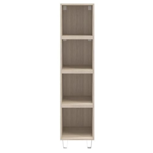 Colonne De Rangement Sur Pieds Effet Chêne Goodhome Atomia H. 161 X L. 37,5 X P. 35 Cm