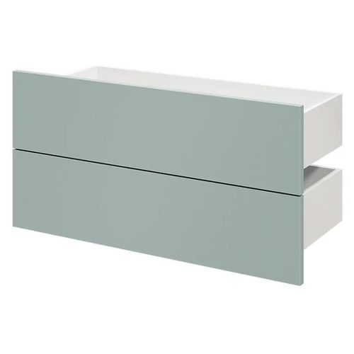 Lot De 2 Tiroirs Goodhome Atomia Bleu Aqua H. 18,5 X L. 74,7 X P. 30 Cm