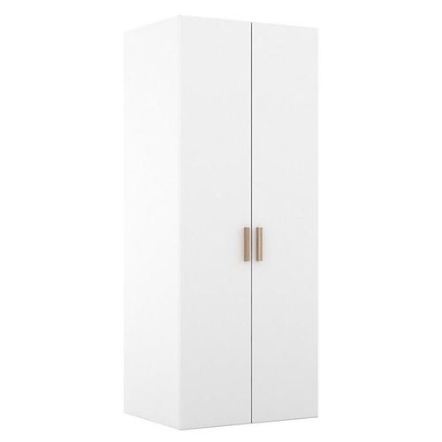 Armoire Penderie Blanche 4 Tiroirs Goodhome Atomia H. 187,5 X L. 75 X P. 58 Cm