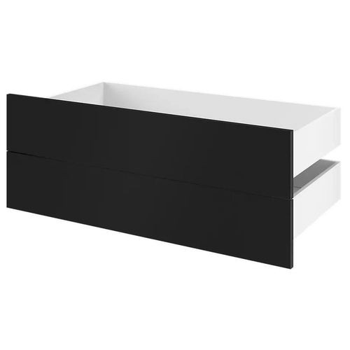 Lot De 2 Tiroirs Goodhome Atomia Noir H. 18,45 X L. 99,7 X P. 51,7 Cm
