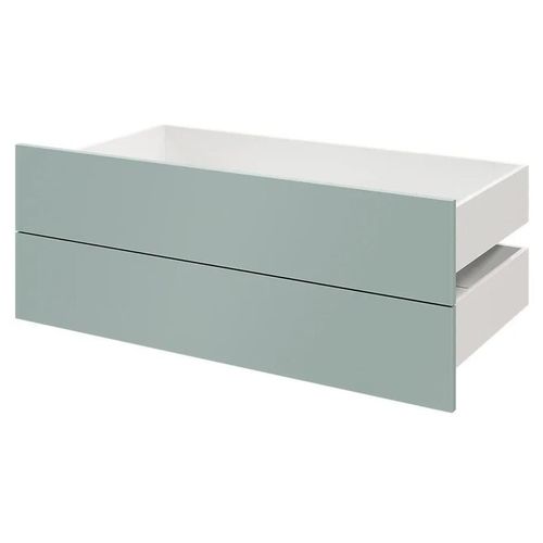 Lot De 2 Tiroirs Goodhome Atomia Bleu Aqua H. 18,5 X L. 99,7 X P. 50 Cm