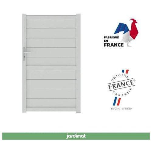 Portillon Jardimat Battant Aluminium Perth Blanc - 100 X H.166 Cm