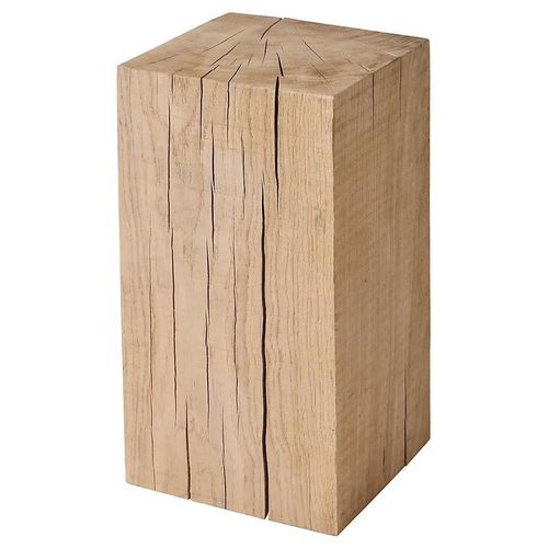 Rondin carré chêne brut - ø25 x h.45 cm