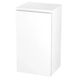 Meuble Haut De Cuisine Avec 1 Porte Goodhome Garcinia Blanc Brillant L. 40 X H. 72 Cm