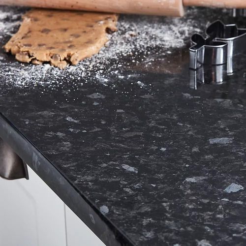 Plan De Travail Stratifié Aspect Granit Noir Goodhome Kabsa L.300 X L.62 X Ép.3,8 Cm