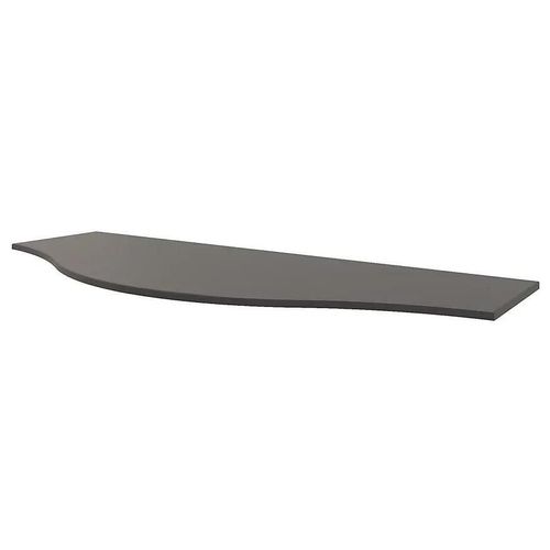 Plan De Toilette Pour Vasque À Poser Version Centre Vague Anthracite Brillant 137,8 Cm