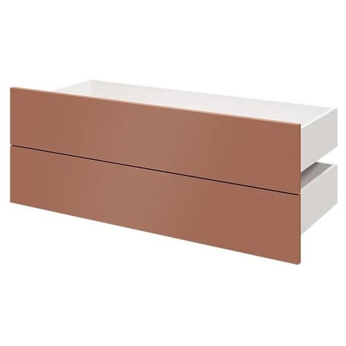 Lot De 2 Tiroirs Goodhome Atomia Terracotta H. 18,5 X L. 99,7 X P. 39 Cm