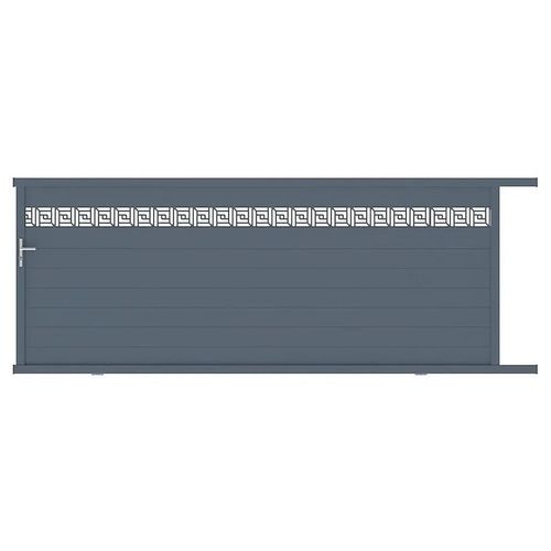 Portail Coulissant Auteuil Orient 400x158,3 Cm Gris Anthracite 7016 Jardimat