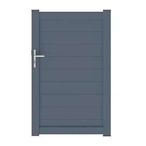 Portillon Lausanne Floral 100x160 Cm Gris Anthracite 7016 Jardimat