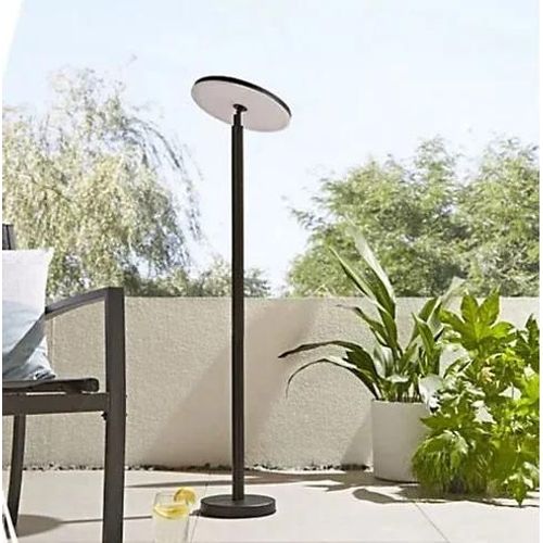 Lampe Solaire À Poser Led Intégrée Jazz 12w 100/1000lm Ip44 Noir H.50cm/1,5m