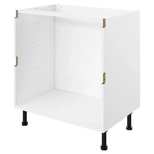 Caisson Bas De Cuisine À 2 Casseroliers Blanc L. 100 Cm Caraway Innovo Goodhome