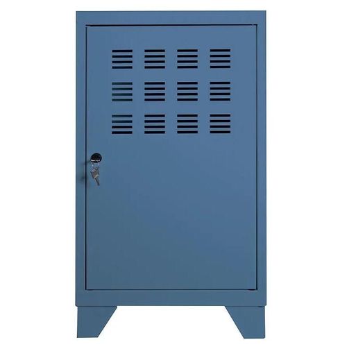 Casier De Rangement En Métal Bleu Snor H. 75 X L. 40 X P. 40,5 Cm