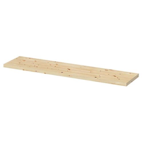 Tablette Murale En Pin Massif Goodhome Rigga L. 80 Cm