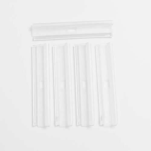 5 barettes hautes transparente 89 mm