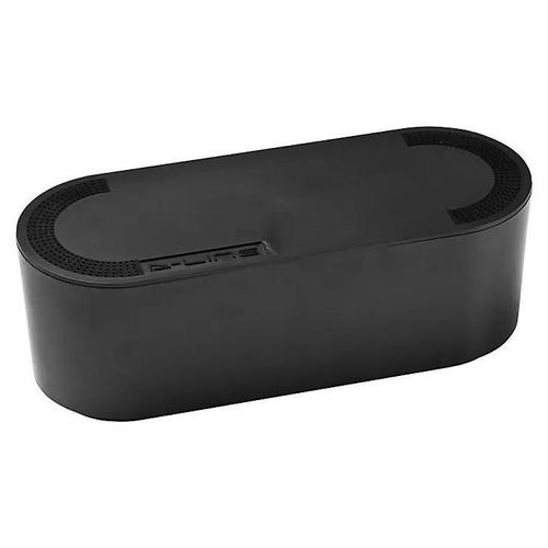 Boîte de rangement de câbles noir D-Line L. 325 x l. 125 mm, bloc 4 prises