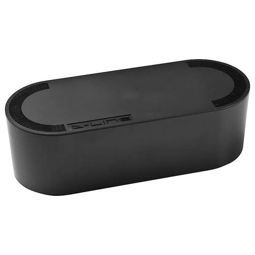 Boîte de rangement de câbles noir D-Line L. 415 x l. 165 mm, bloc 6 prises